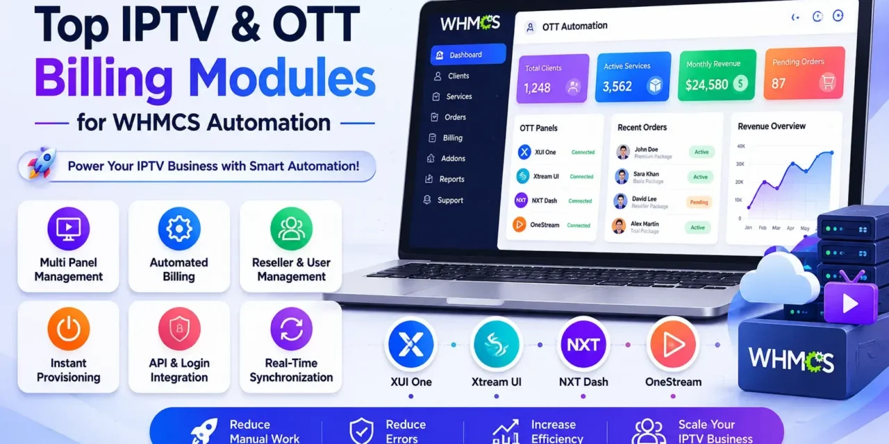 Top IPTV & OTT Billing Modules for WHMCS Automation
