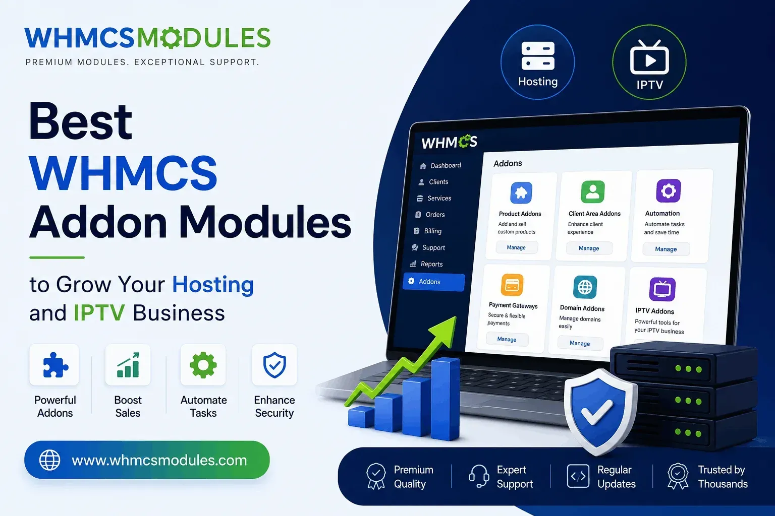 Best WHMCS Addon Modules to Grow Your Hosting and IPTV Business