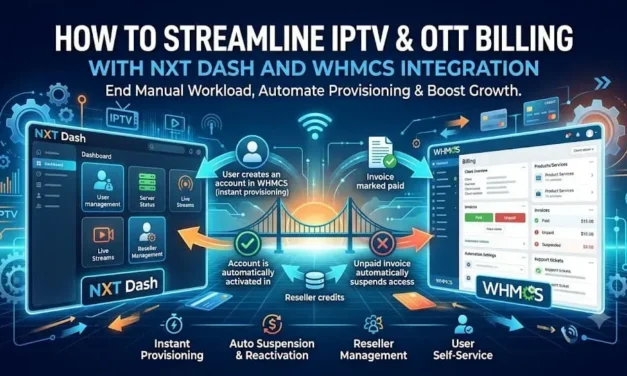 How to Streamline IPTV & OTT Billing with NXT Dash and WHMCS Integration