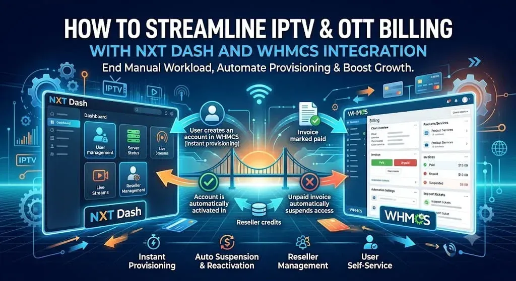 How to Streamline IPTV & OTT Billing with NXT Dash and WHMCS Integration