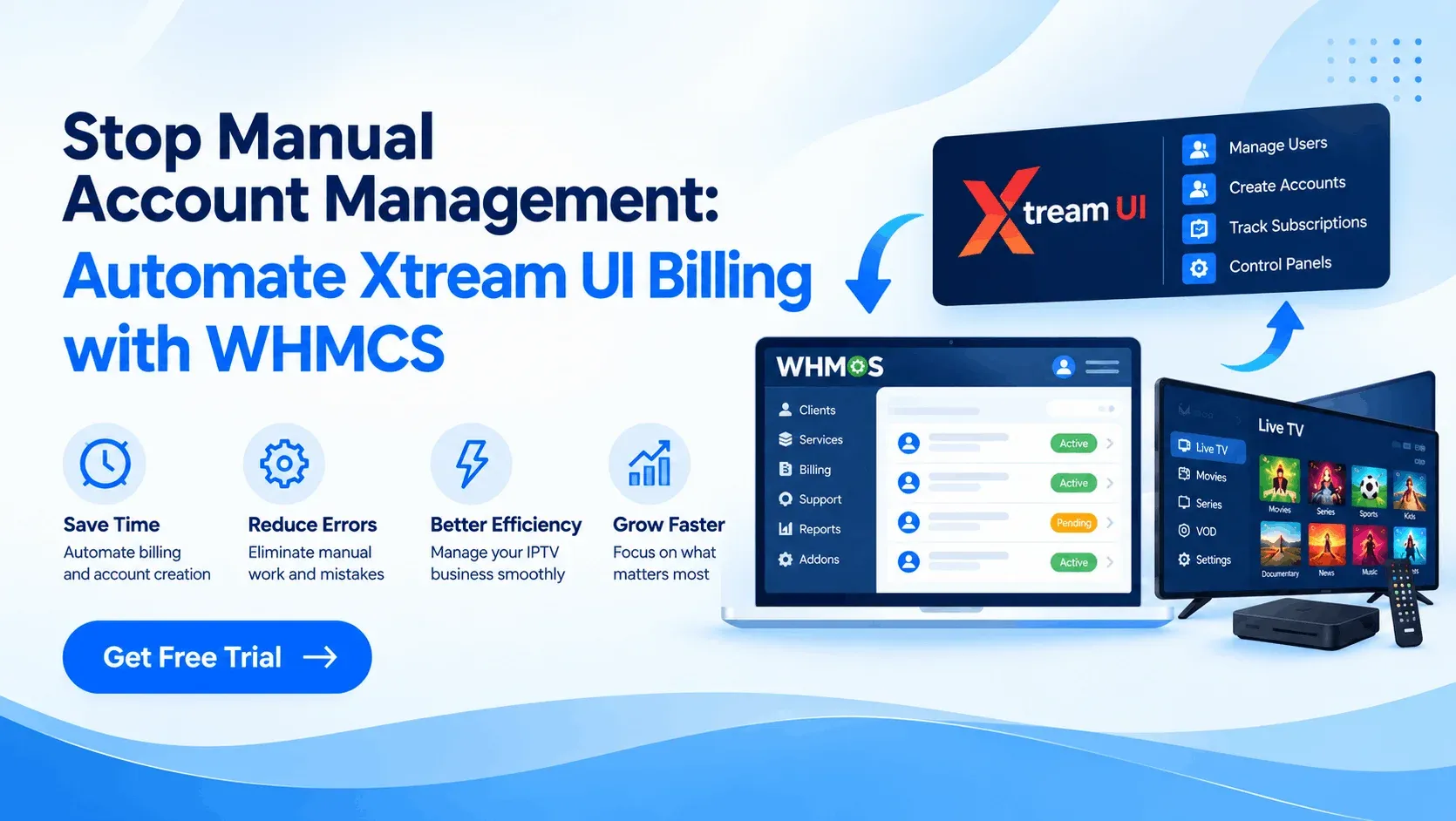 Stop Manual Account Management: Automate Xtream UI Billing with WHMCS